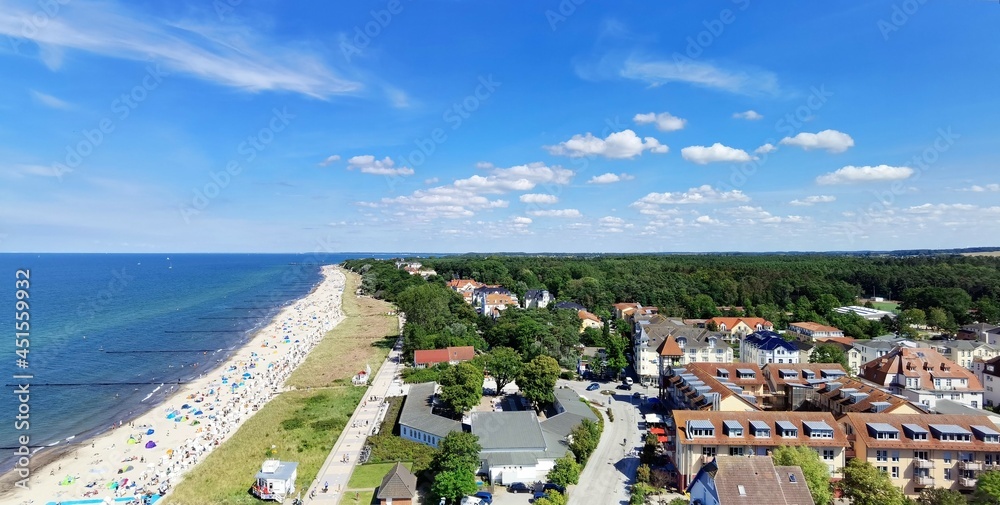 Blick über einen Teil von Kühlungsborn, Ostsee Mecklenburg Vorpommern