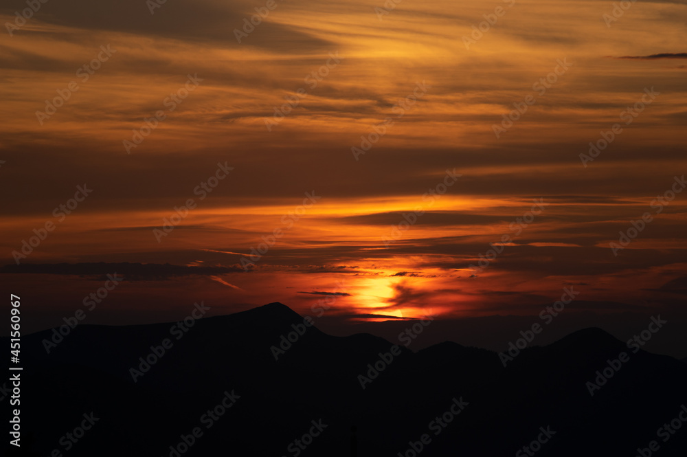 Carpathian mountains at sunset, beautiful summer landscape Carpathian mountains at sunset, beautiful summer landscape