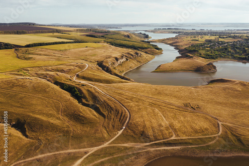 Drone view on the river