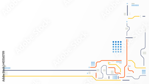 Digital geometric blueprint data elements abstract background