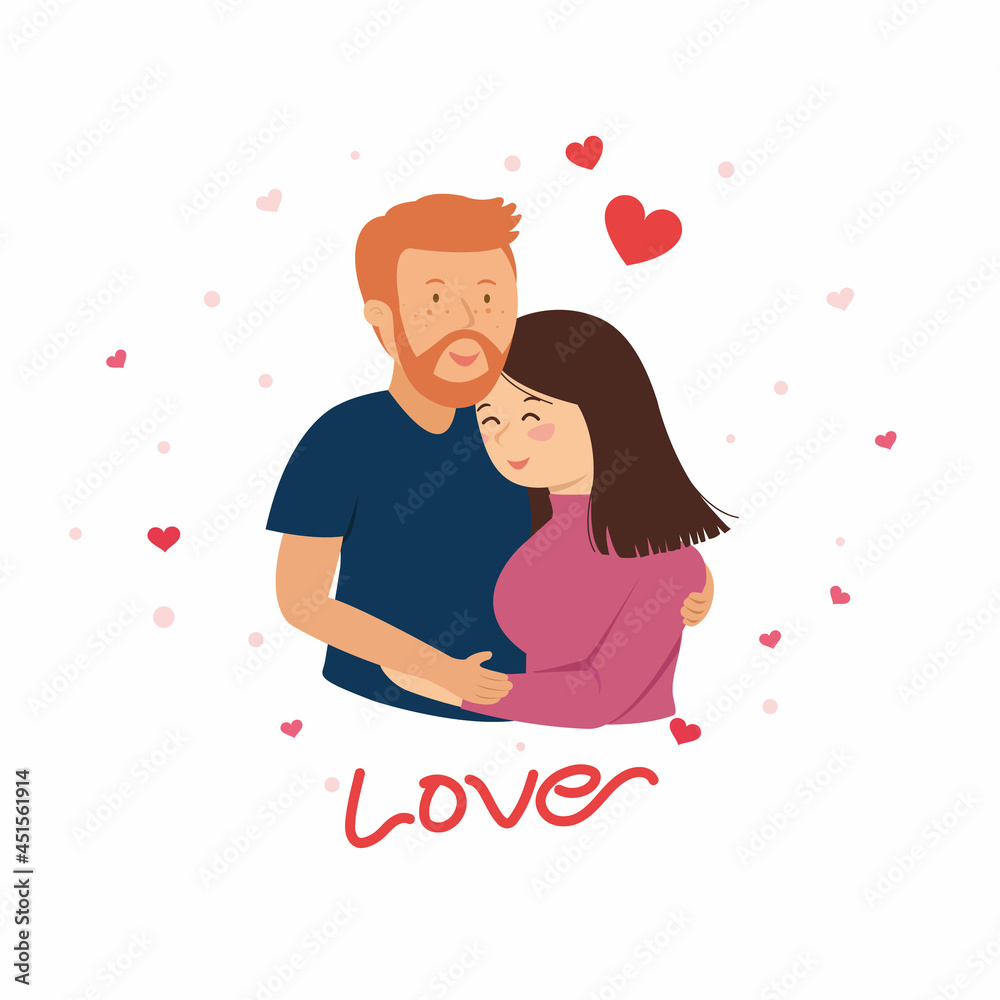 A couple happiness and romantic of love, emotional support, friendship, in love card concept. A couple happiness and romantic of love, emotional support, friendship, in love card concept.