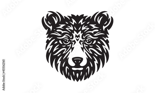 Fototapeta Naklejka Na Ścianę i Meble -  bear logo on white background