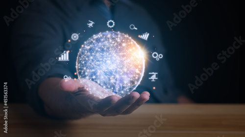Fototapeta Naklejka Na Ścianę i Meble -  Skills Education Learning Personal development Competency Business and Skill concept. Elements of this image furnished by NASA.