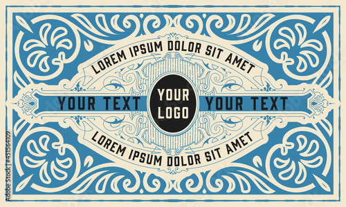 Western card with vintage style