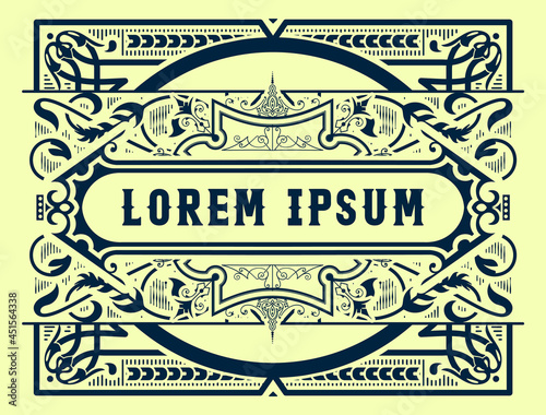 Western card with vintage style