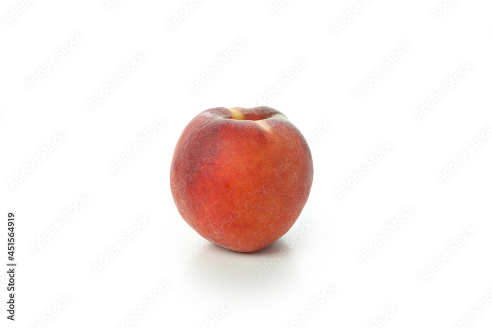 Ripe peach fruit isolated on white background Ripe peach fruit isolated on white background