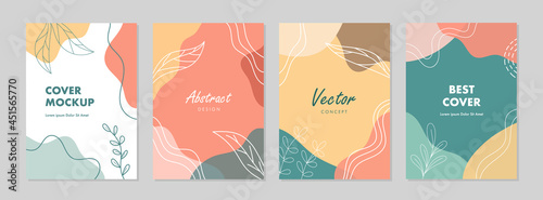 Set of abstract creative artistic templates. Universal cover Designs for Annual Report, Brochures, Flyers, Presentations, Leaflet, Magazine.