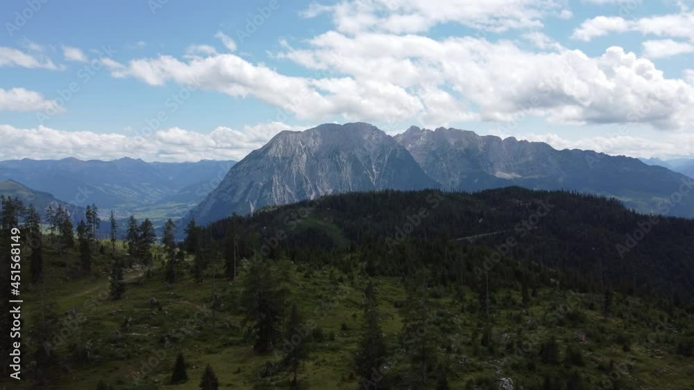 Aerial view over the Austrian Alps and Aussee area from Mount Loser - travel photography by drone Aerial view over the Austrian Alps and Aussee area from Mount Loser - travel photography by drone