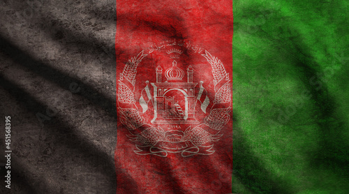 Grunge rugged Afghanistan flag