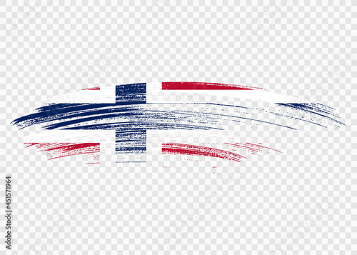 Norway flag with brush paint textured isolated  on png or transparent background,Symbol of Norway,template for banner,promote, design,vector,top gold medal winner sport country