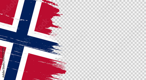 Norway flag with brush paint textured isolated  on png or transparent background,Symbol of Norway,template for banner,promote, design,vector,top gold medal winner sport country