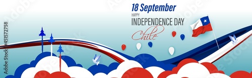 vector illustration for independence day-CHILE-18 September photo