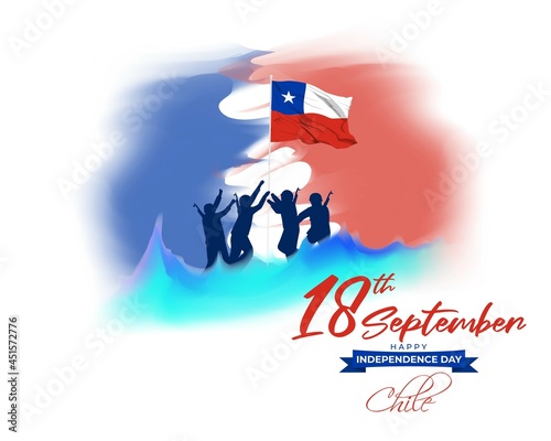 vector illustration for independence day-CHILE-18 September