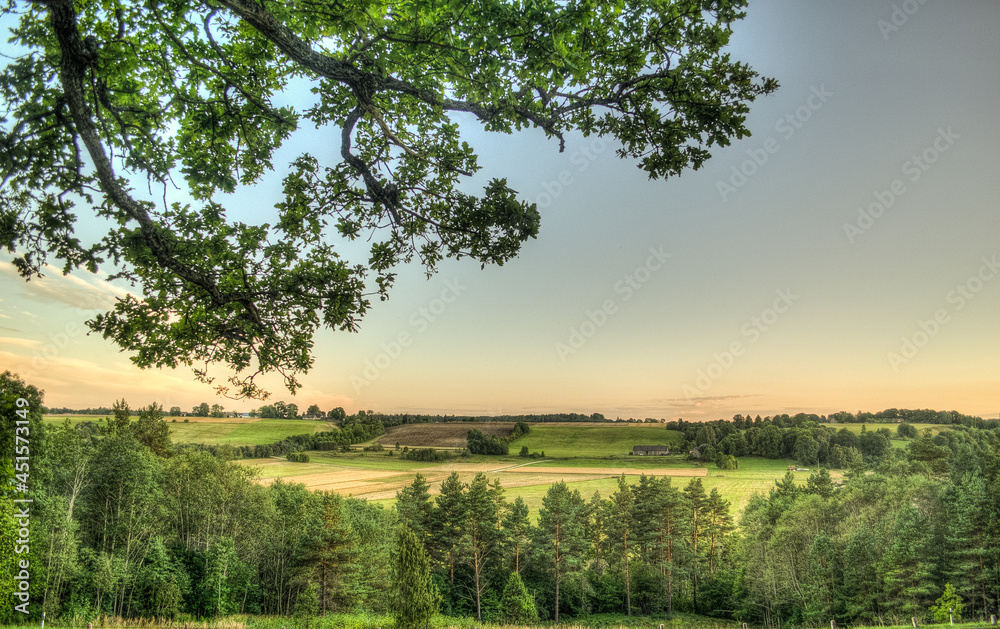 Nature view photographed from the hill, Latvia. Nature view photographed from the hill, Latvia.