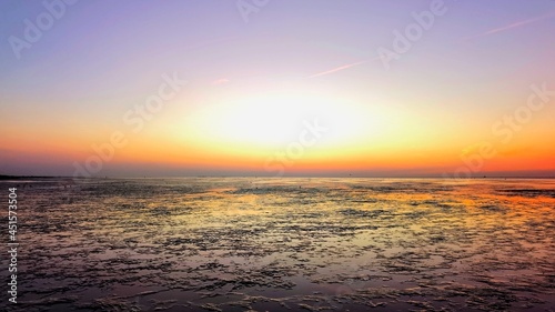 Wattenmeer Sonnenuntergang