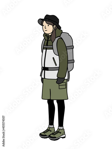 登山の服装　女性