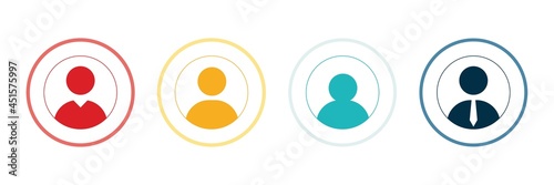 User Avatar, Person, User vector icon set.