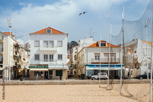 Nazare, Portugal - April 01, 2019: view of Nazare and beach.