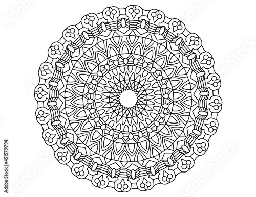 Mandala with royal design and look, doodle, abstract geometric mandala