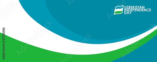 vector illustration of 1st September Uzbekistan Happy Independence Day. Web header or banner design with stylish text 1st September and Abstract ornament Background.