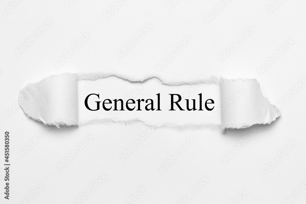 General Rule