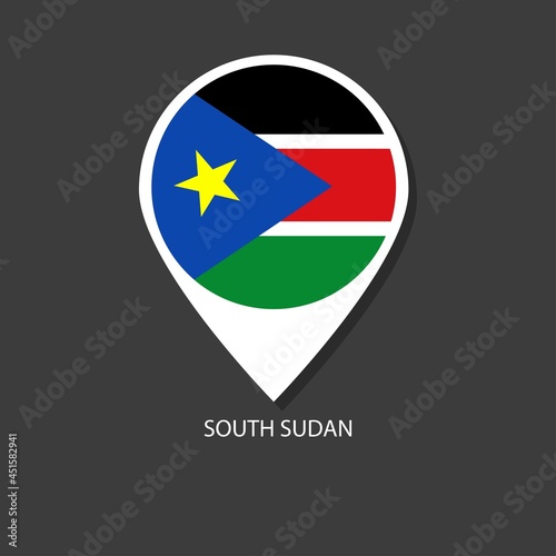Free Download South Sudan flag Vector marker with flags. - GFXLoad