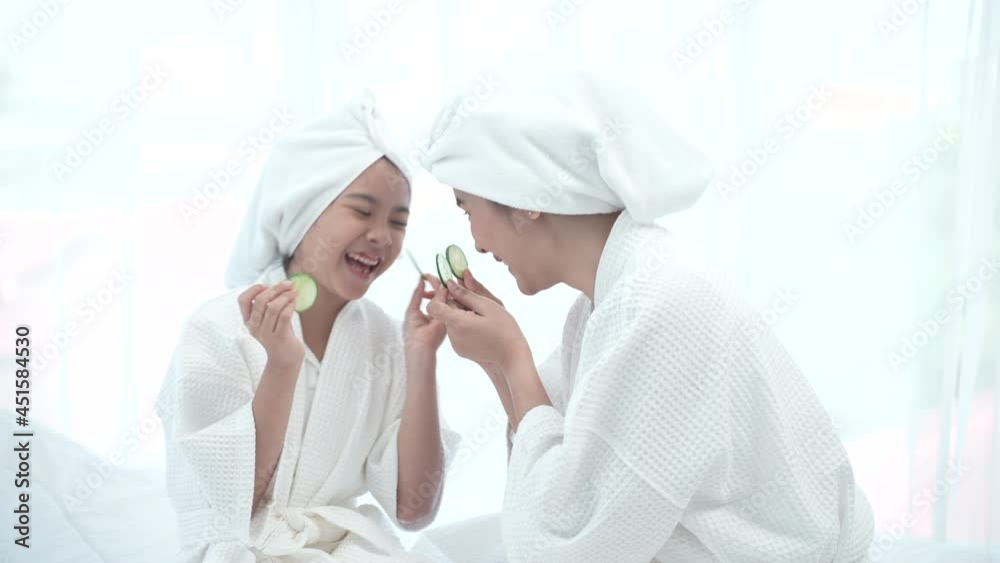 mother and daughter children at home, woman girl family with beauty cosmetic and care healthy spa, face skin treatment with childhood family at home mother and daughter children at home, woman girl family with beauty cosmetic and care healthy spa, face skin treatment with childhood family at home