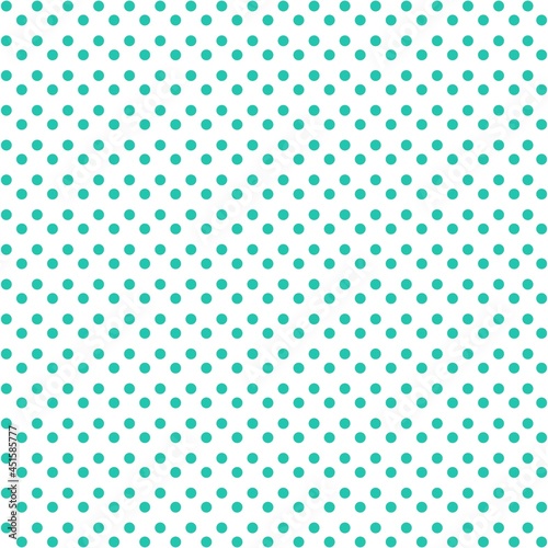White and Green Polka Dot seamless pattern. Vector background.
