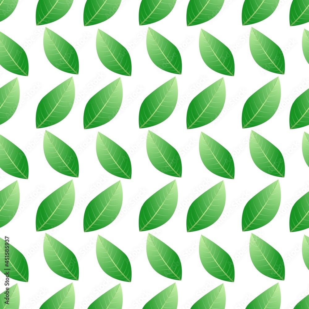 Leaves pattern background. Abstract seamless background. Vector illustration. Wrapping paper.	
