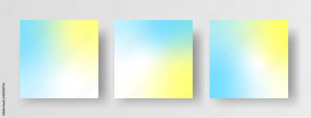 Gradient Background Set. Trendy Smooth Gradient Square Backgrounds