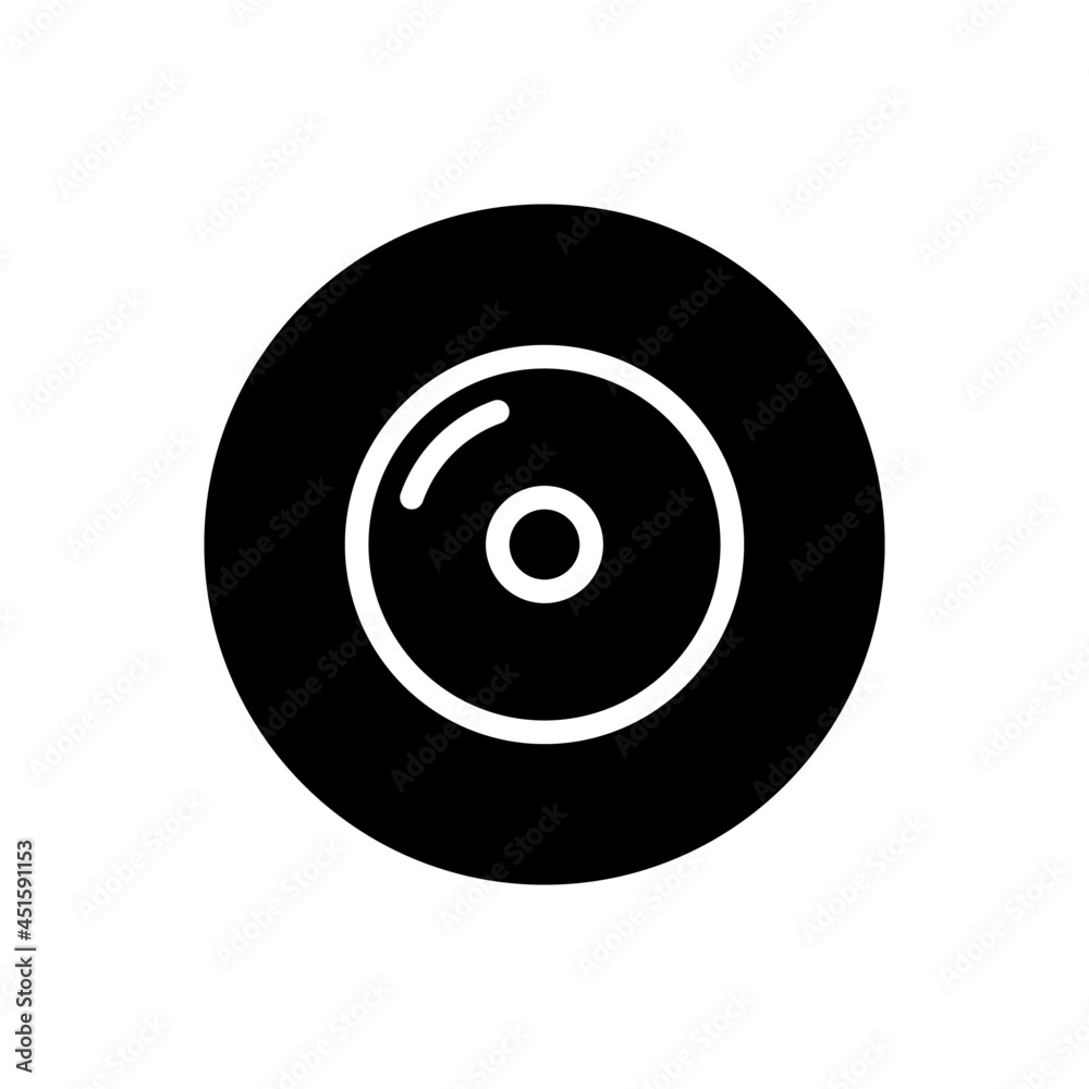 Disc vector glyph icon. Filled circular Disc vector glyph icon. Filled circular