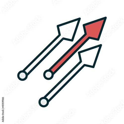 Lance Vector Line Two Color Icon Design