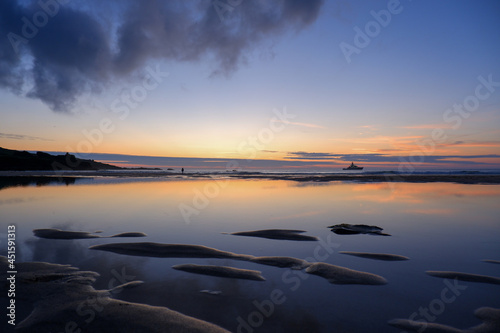 Cornish beach sunset