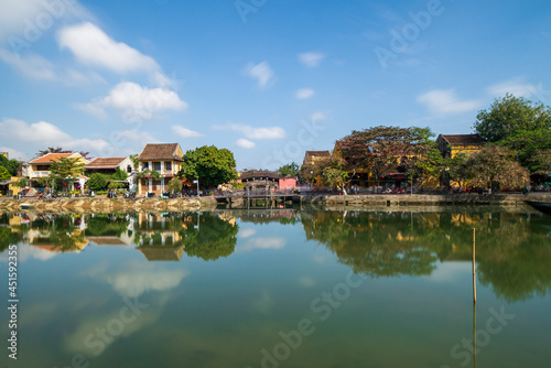 Canal view at Hoi An old town in Vietnam.