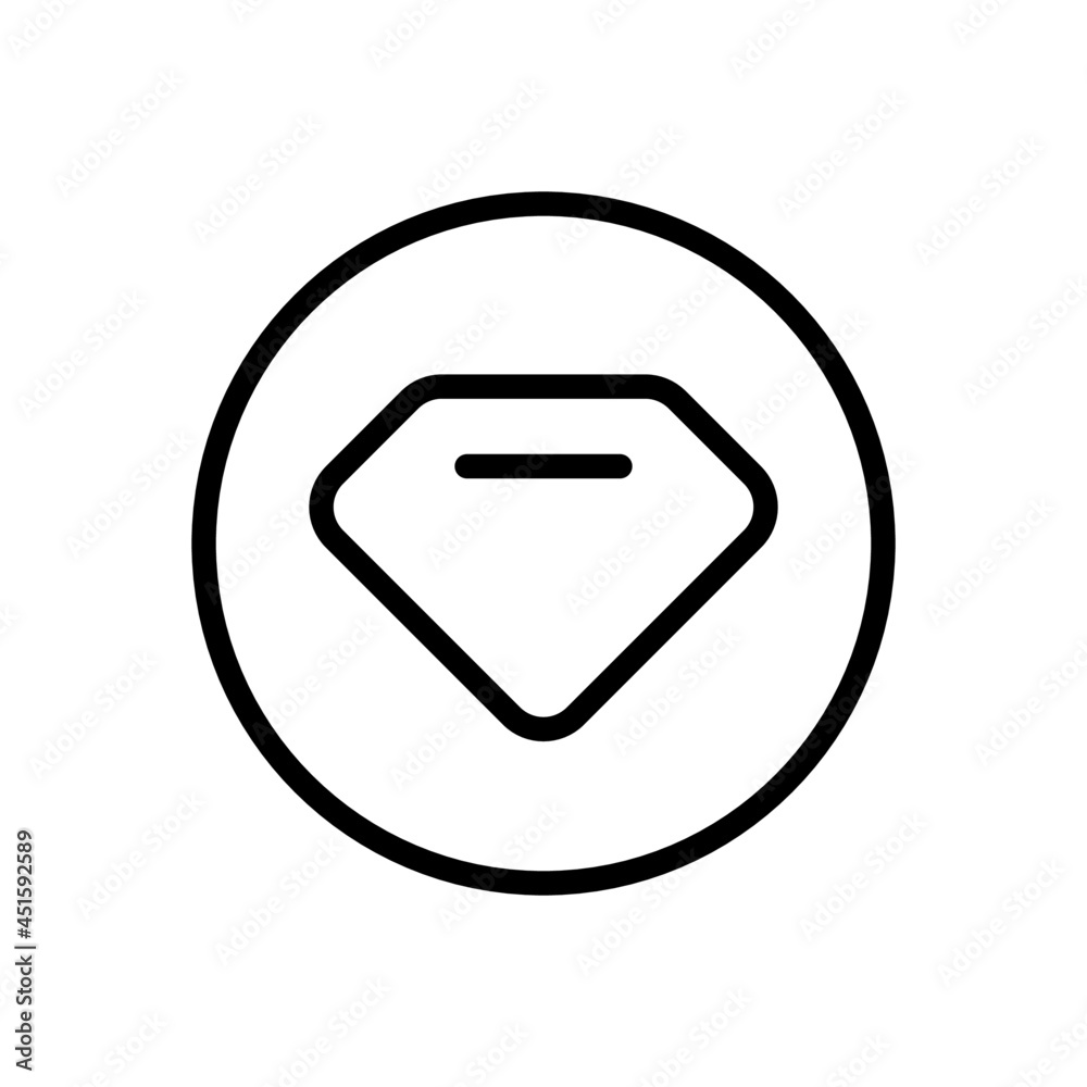 Diamond vector line icon . Editable Stroke Diamond vector line icon . Editable Stroke