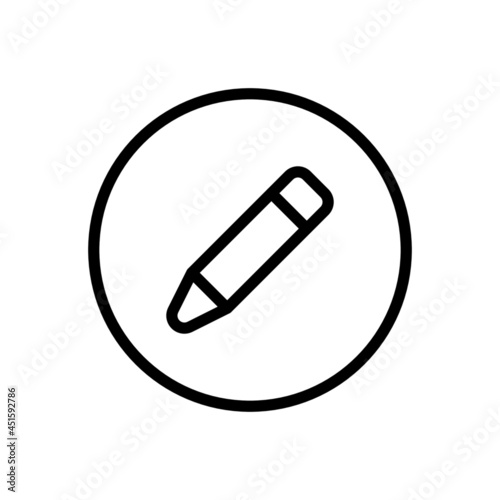 Pencil vector line icon . Editable Stroke