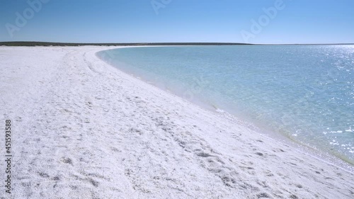 a slow motion clip of shell beach at shark bay in western australia- conformed from 120p photo