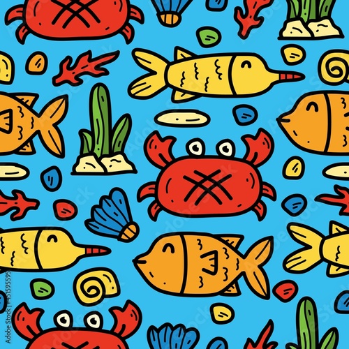 fish pattern designs illustration, for clothing, wallpapers, backgrounds, posters, books, banners and more