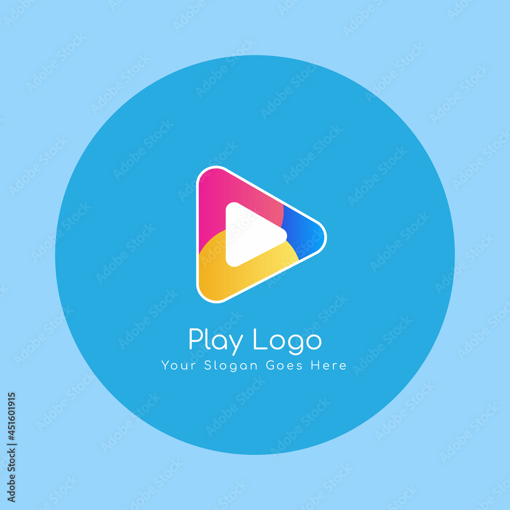 play music logo.full color play logo. music labels play music logo.full color play logo. music labels