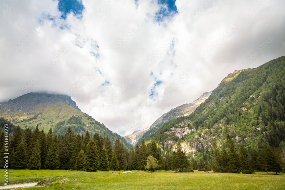 natural landscape with green mountain peaks in summer natural landscape with green mountain peaks in summer