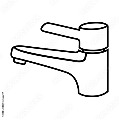 Faucet vector icon. mixer illustration sign. plumbing symbol or logo.
