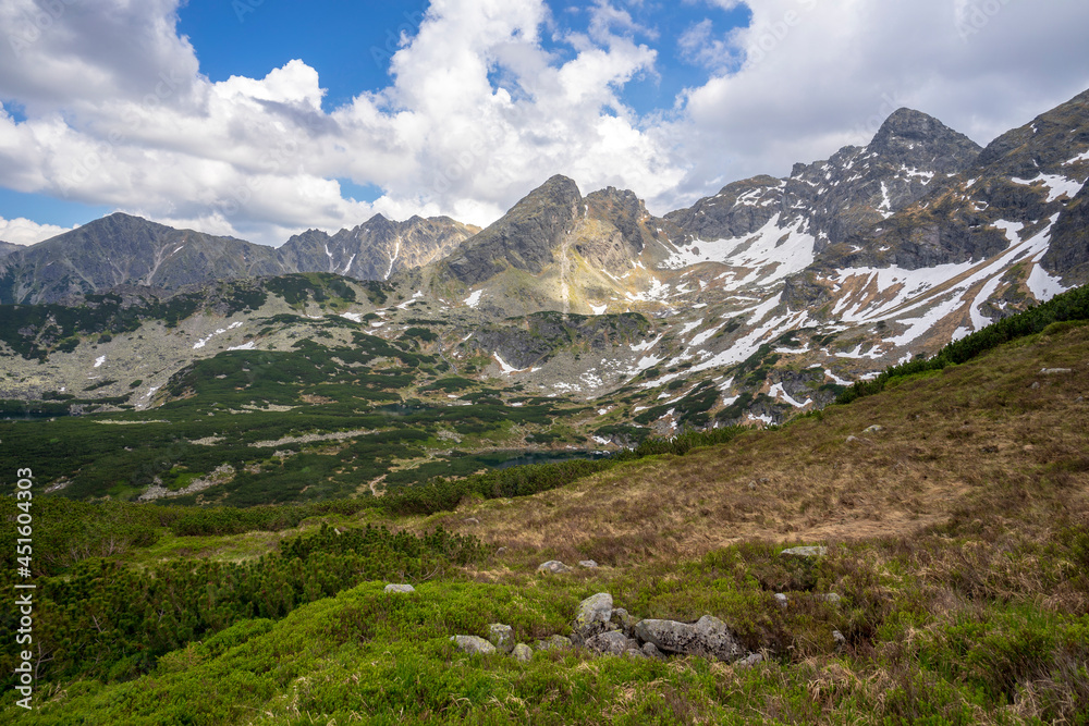 The Gąsienicowa Valley with the peaks of the High Tatras.