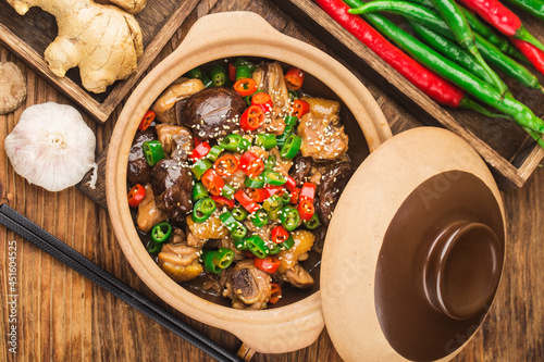 Chinese food: Mushroom Chicken casserole