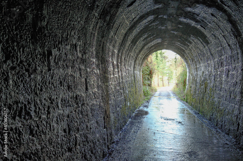 Old mining tunnel of Mount Alén in Sopuerta Bizkaia