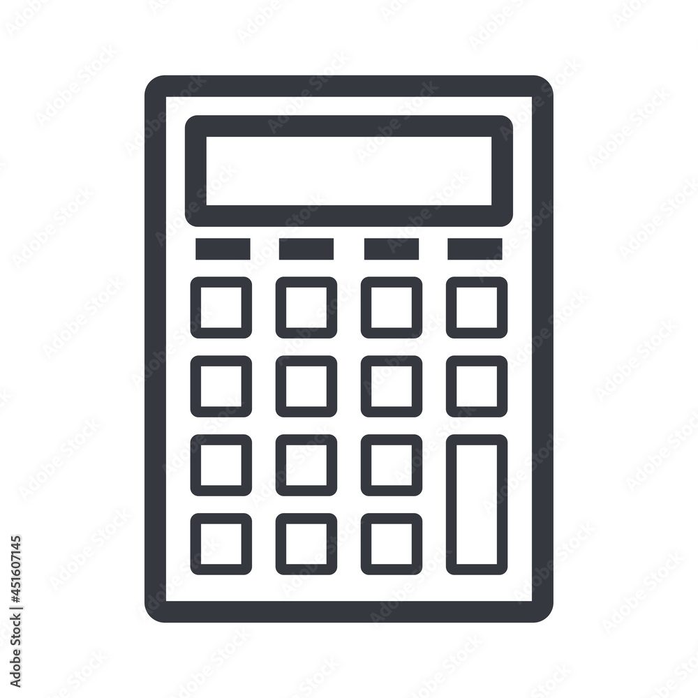 Black outline calculation, education and knowledge vector icon. Black outline calculation, education and knowledge vector icon.