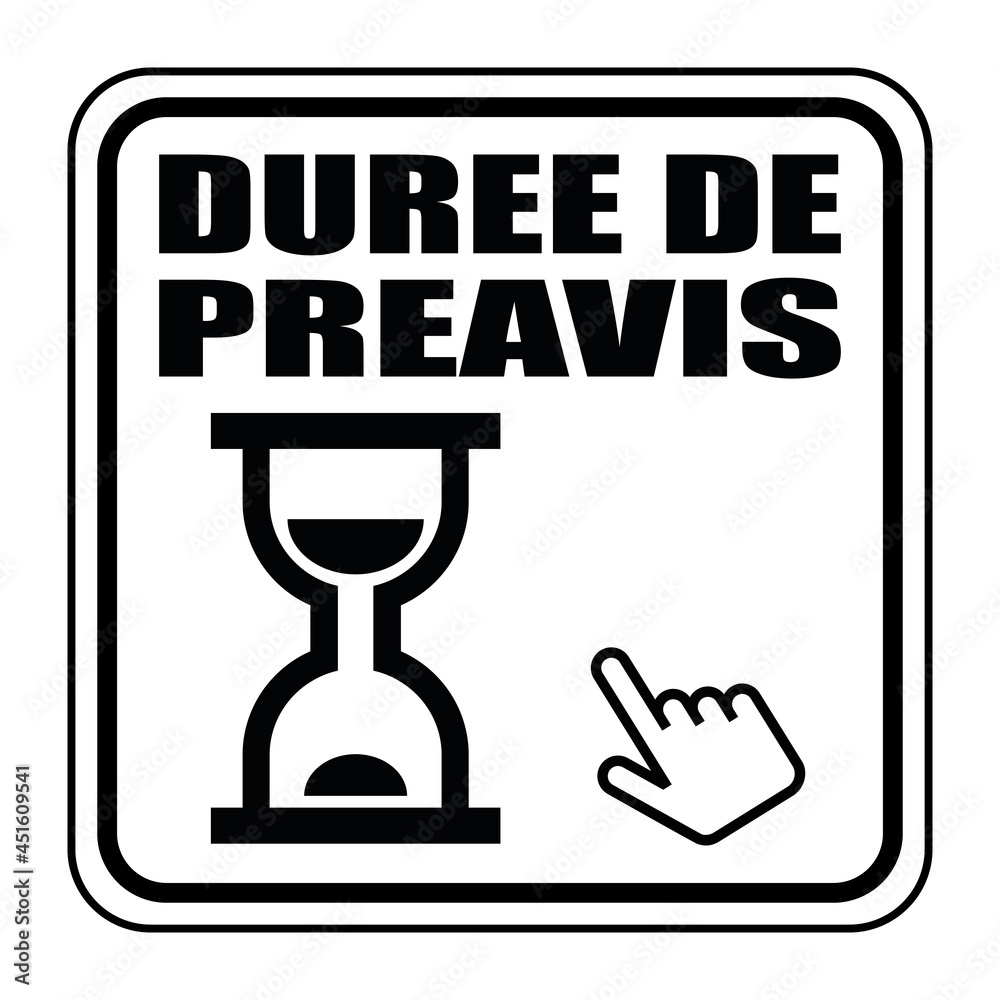 Logo durée de préavis. Stock Vector | Adobe Stock