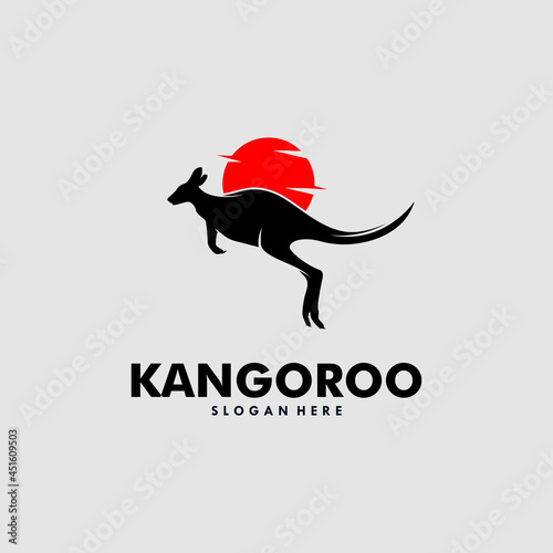 Kangaroo logo, icon vector design template