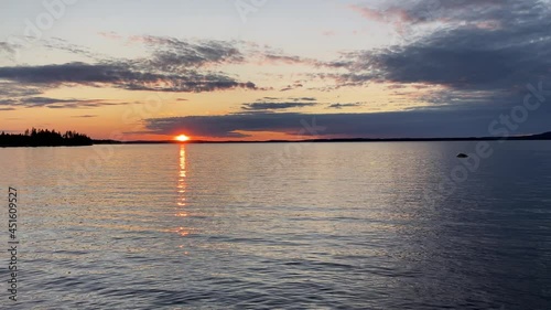 sunset over the river