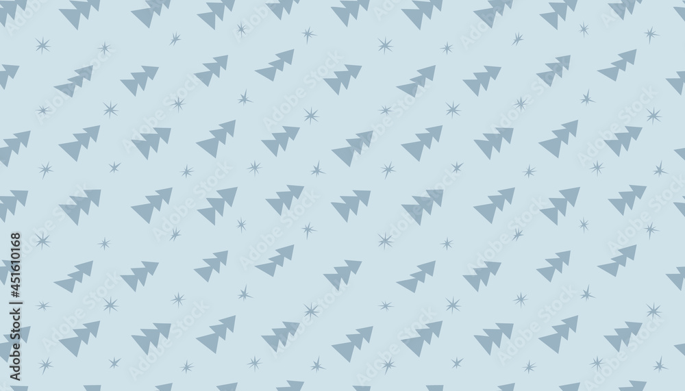 seamless pattern with blue christmas tree and stars on light blue background. Suitable for wrapping paper, gift bags and festive decor. Vector illustration seamless pattern with blue christmas tree and stars on light blue background. Suitable for wrapping paper, gift bags and festive decor. Vector illustration