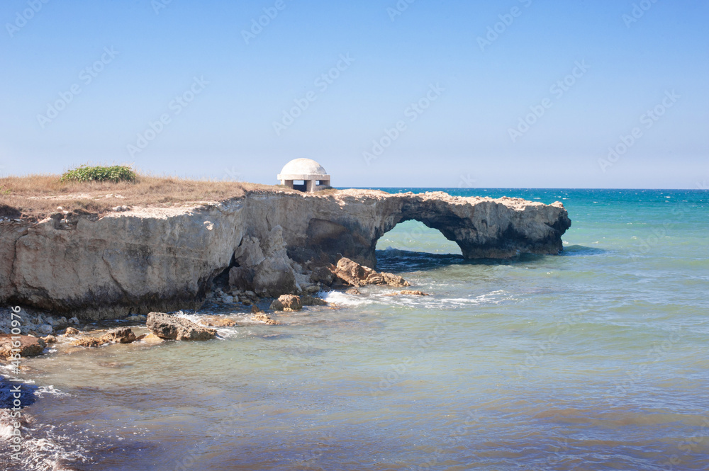 white cliffs and coastal caves of Italian adriatic coast by Mulino d'Acqua Beach white cliffs and coastal caves of Italian adriatic coast by Mulino d'Acqua Beach